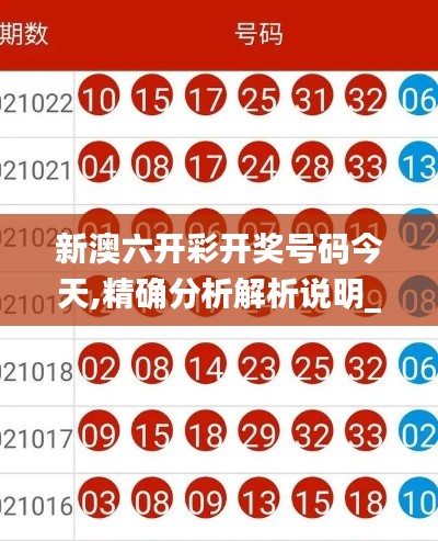 新澳六开彩开奖号码今天,精确分析解析说明_Advance18.372